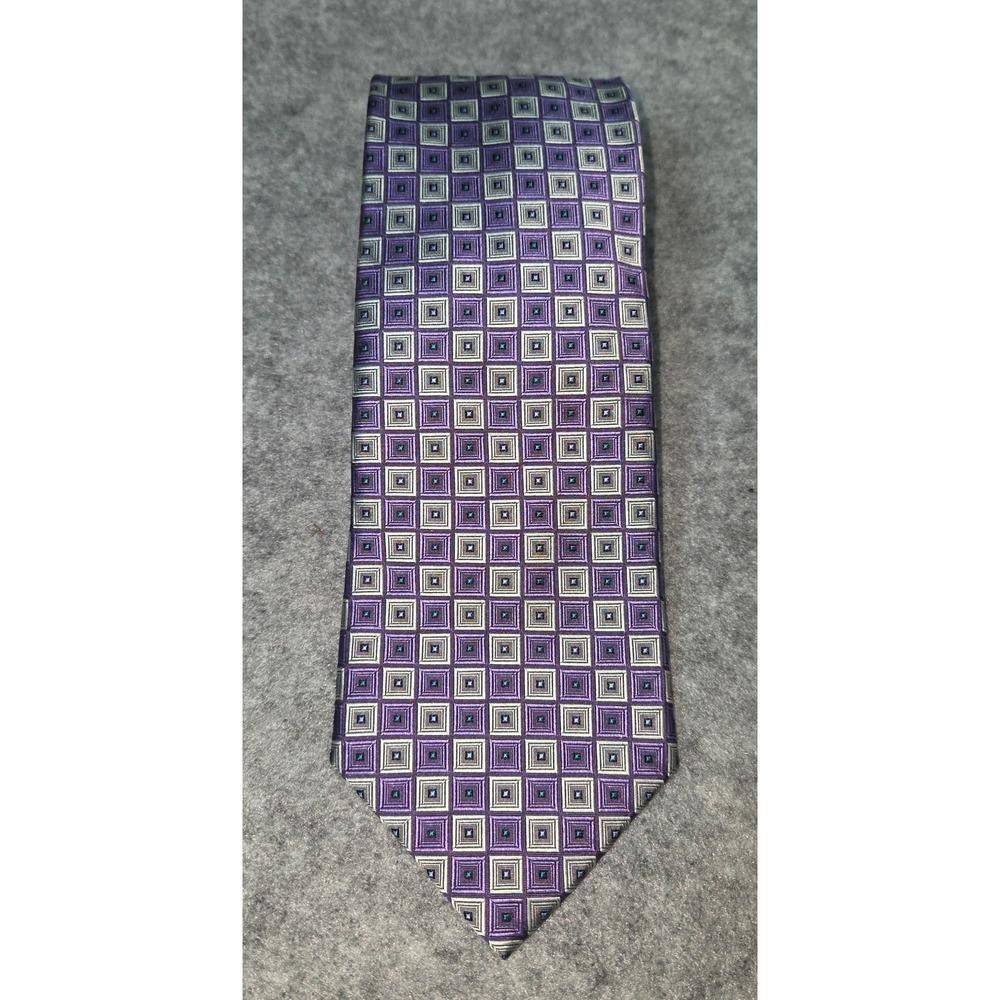 Jos. A. Bank Executive Collection Purple Geometric Silk Men's Necktie